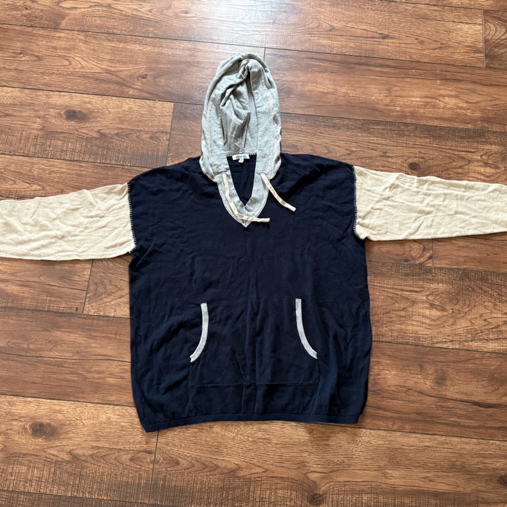 Johnny Was Navy and Beige Hoodie